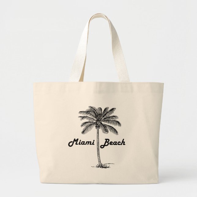 Bolso De Tela Gigante Miami Beach (Frente)
