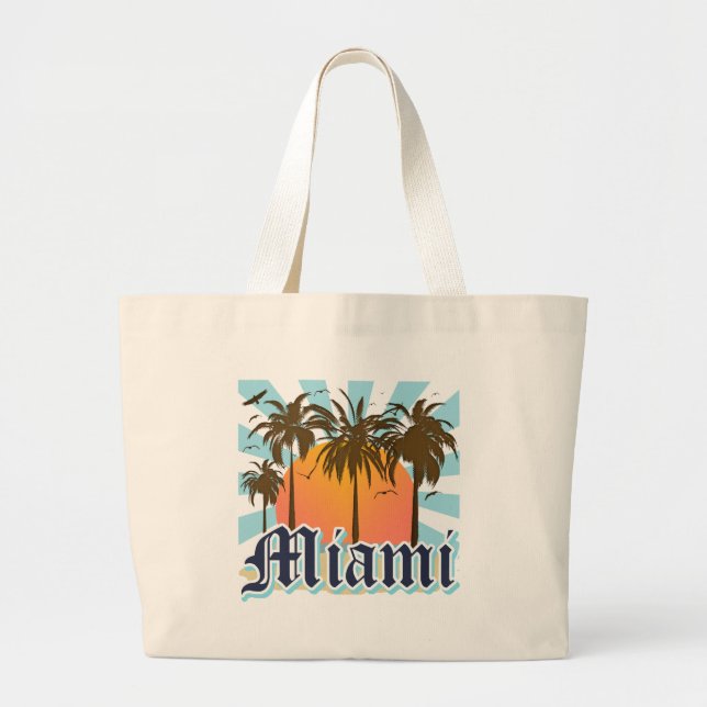Bolso De Tela Gigante Miami Beach la Florida FLA (Frente)