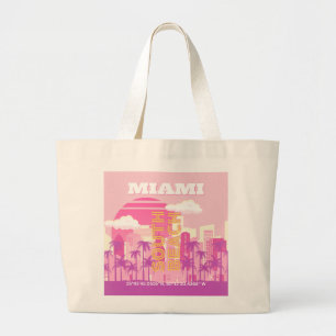 Bolso De Tela Gigante Miami Beach, Miami Travel Art, habitación Preppy, 