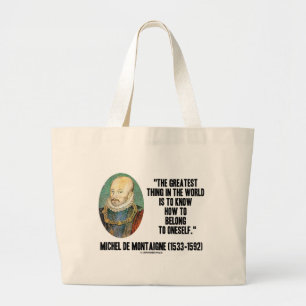 Bolso De Tela Gigante Michel de Montaigne cómo pertenecer a sí mismo