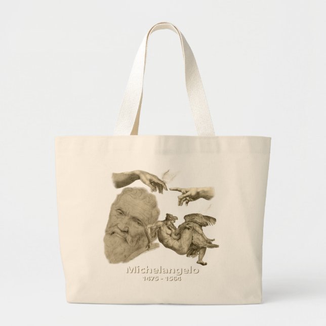 Bolso De Tela Gigante Michelangelo (Frente)