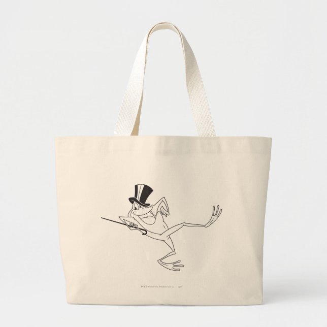 Bolso De Tela Gigante Michigan J. Frog Dancing (Frente)
