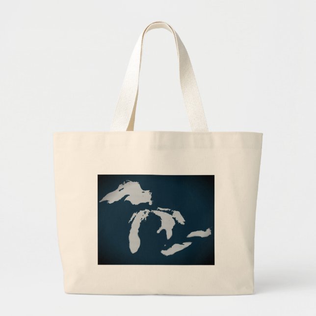 Bolso De Tela Gigante Michigan y los Great Lakes (Frente)