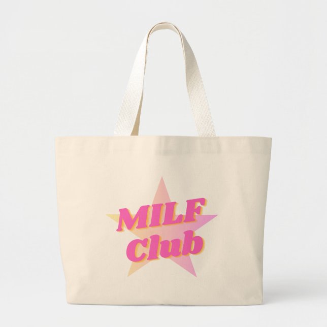 Bolso De Tela Gigante MILF Club Día de la Madre (Frente)