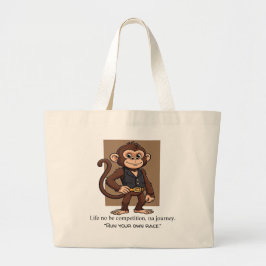 Bolso De Tela Gigante Minimal Monkey – Daily Growth Carry Tote Bag