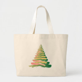 Bolso De Tela Gigante Minimalist Brushstroke Christmas Tree