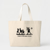 Minutemen marchando Silhouette Patriotic Tote Bag