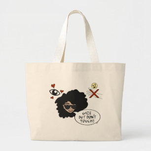 Bolso De Tela Gigante Mirar, pero no tocar a un comprador