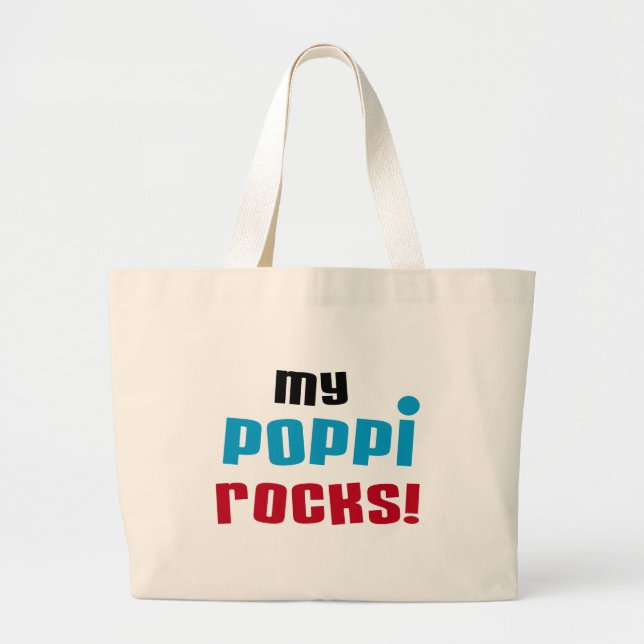 Bolso De Tela Gigante Mis camisetas y regalos Rocks Poppi (Frente)