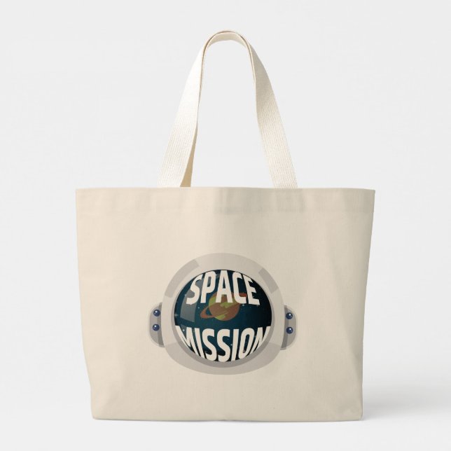 Bolso De Tela Gigante Misión espacial (Reverso)