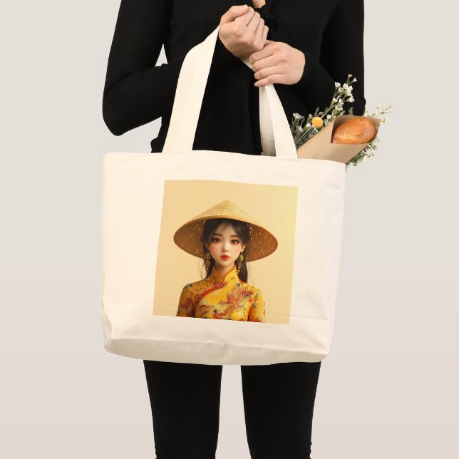 Bolso De Tela Gigante Miss Aodai (Anverso (producto))