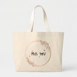 Bolso De Tela Gigante Miss You Tote Bag