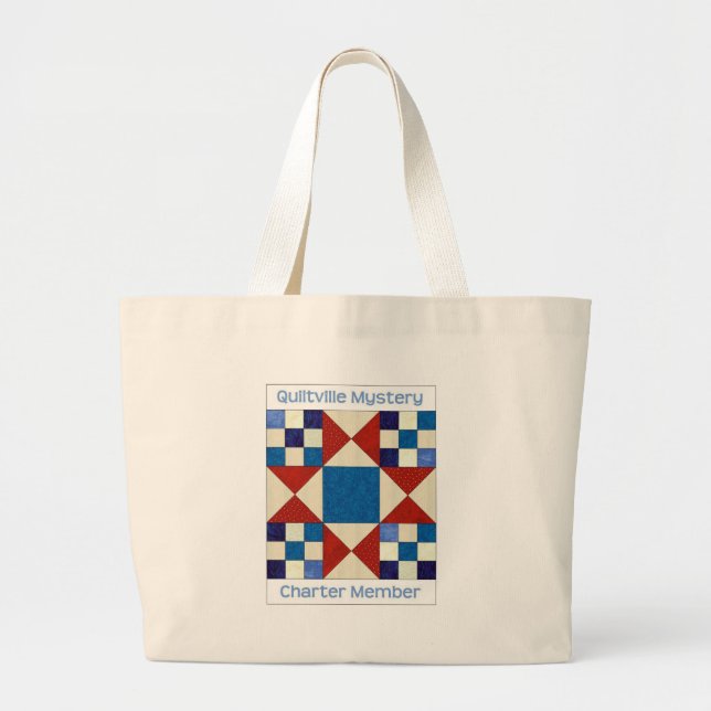 Bolso De Tela Gigante Misterio Totebag de Quiltville (Frente)