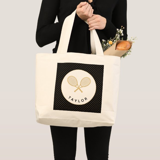 Bolso De Tela Gigante Moda de tenis Regalo deportivo Negro y Personaliza (Anverso (producto))