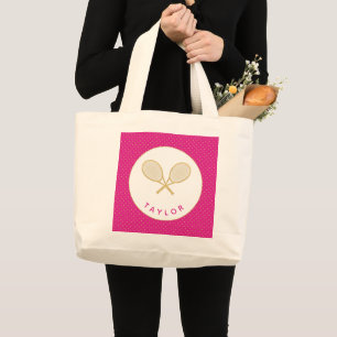Bolso De Tela Gigante Moda de tenis Regalo deportivo Personalizado rosad