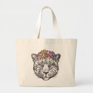 Bolso De Tela Gigante Moda del Hippie del leopardo