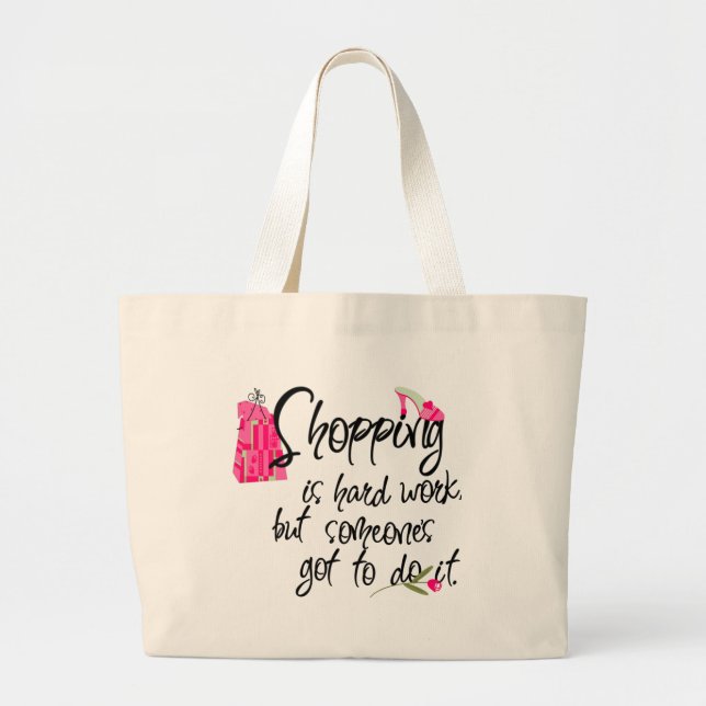 Bolso De Tela Gigante Moda rosa oscura Tote Bag (Frente)