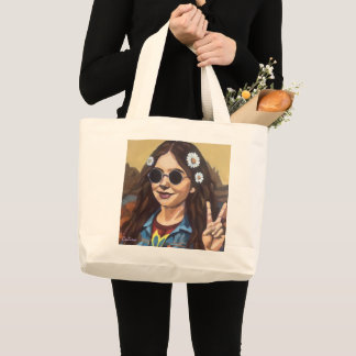 Bolso De Tela Gigante Modern Mona Lisa Painting - da Vinci Inspired Art