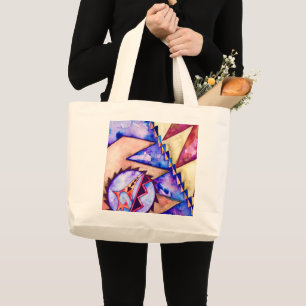 Bolso De Tela Gigante Moderno diseño de cesta nativa norteamericana Tot