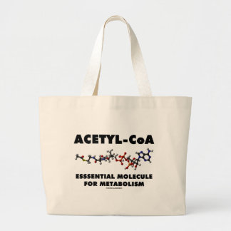 Bolso De Tela Gigante Molécula esencial Acetilo-CoA para el metabolismo