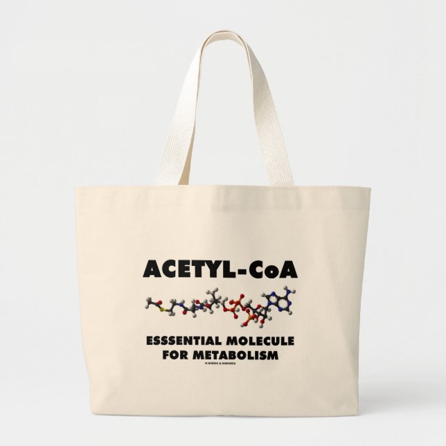Bolso De Tela Gigante Molécula esencial Acetilo-CoA para el metabolismo (Frente)