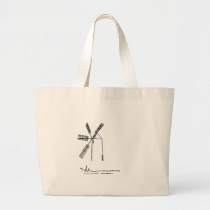 Bolso De Tela Gigante molino con fondo blanco