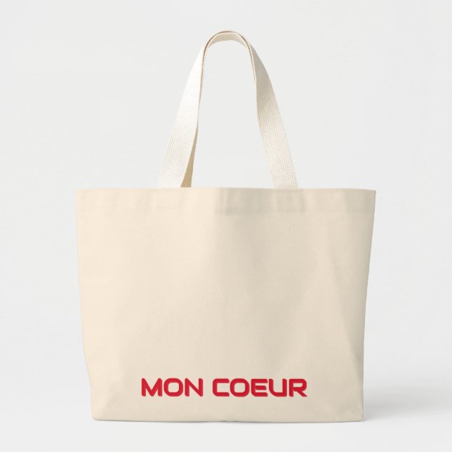 Bolso De Tela Gigante Mon Coeur Tote (Frente)