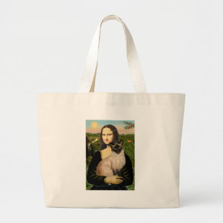 Bolso De Tela Gigante Mona Lisa - gato siamés de Seal Point