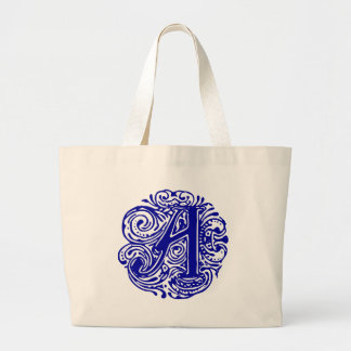 Bolso De Tela Gigante Monarchia Azul "A"