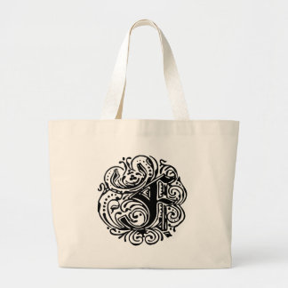 Bolso De Tela Gigante Monarquia "F"