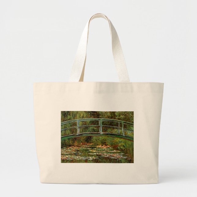 Bolso De Tela Gigante Monet French Bridge Giverney (Frente)