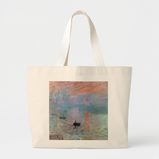 Bolso De Tela Gigante Monet , “ Impression, Sunrise ” (Frente)