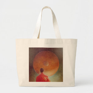 Bolso De Tela Gigante Monje joven con el gongo