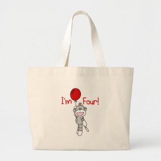 Bolso De Tela Gigante Mono de media luna 4ª camisetas de cumpleaños y re