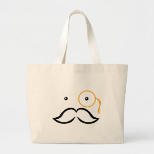 Bolso De Tela Gigante Monóculo y bigote