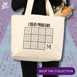 Bolso De Tela Gigante Monograma de Sudoku