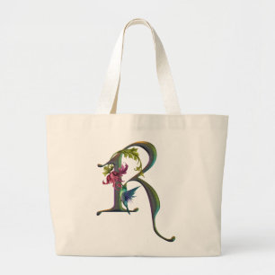 Bolso De Tela Gigante Monograma R del colibrí