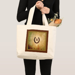 Bolso De Tela Gigante Monogrammed Horseshoe