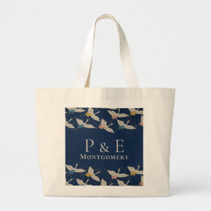 Bolso De Tela Gigante Monogramo de la fiesta japonesa de la boda de las 