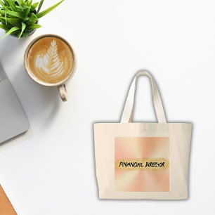 Bolso De Tela Gigante Monogramo Peach y Gold Business  