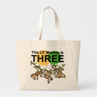 Bolso De Tela Gigante Monos que cambian camisetas y regalos de tercer cu
