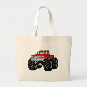 BOLSO DE TELA GIGANTE MONSTER TRUCK ROJO