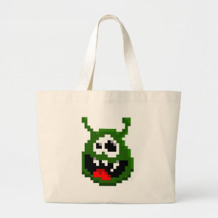 Bolso De Tela Gigante Monstruo verde - Arte de píxeles