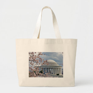 Bolso De Tela Gigante Monumento de Jefferson - flores de cerezo