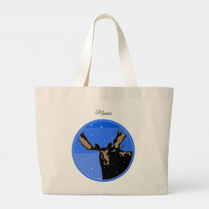 Bolso De Tela Gigante Moose in Winter - Original Wildlife Art