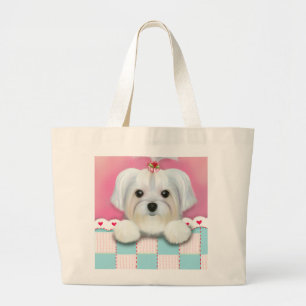 BOLSO DE TELA GIGANTE MORKIE EXFOLIADO