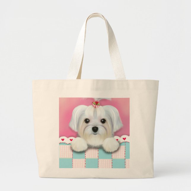 BOLSO DE TELA GIGANTE MORKIE EXFOLIADO (Frente)