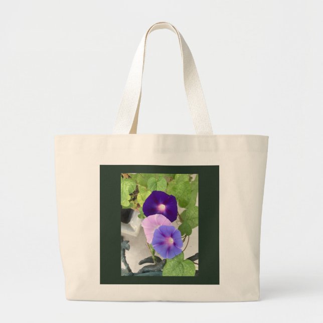 Bolso De Tela Gigante Morning Glory Trio (Frente)