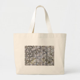 Bolso De Tela Gigante Mosaico de Piedra Gris Natural, flor de la vida