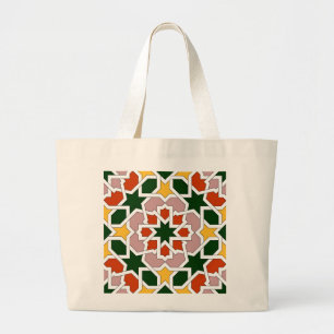 Bolso De Tela Gigante Mosaico y arte de Marruecos. Arabescos y geometría
